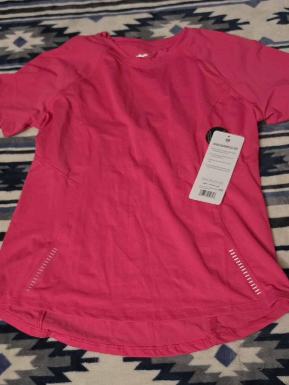 Hot Pink Athletic Tee with Reflective Details